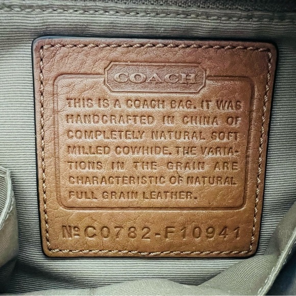 Vintage Y2K Coach Legacy Camel Brown Leather Medium Shoulder Duffle Bag Purse - Picture 9 of 9